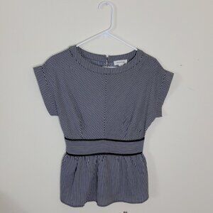 Monteau Women's black & White  Top Sz M